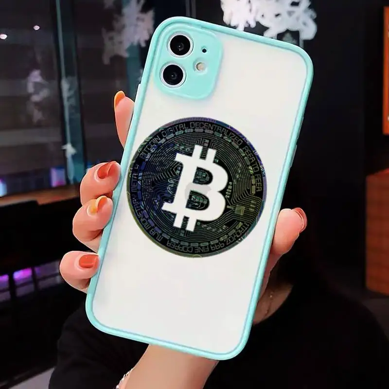

Bitcoin Phone Cases Matte Transparent for iPhone 7 8 11 12 s mini pro X XS XR MAX Plus cover funda