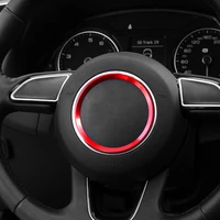 golden red blue aluminum alloy car steering wheel decoration ring car interior stickers for audi a3 a4l q3 q5 a5 a6l