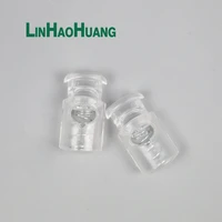 100pcs cord lock plastic stopper cord end toggle clip transparent clear frost sportswear shoelace diy bag parts accessories