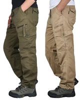 new fashion casual cotton cargo pants men streetwear overalls multi pockets workwear long trousers male military uniform pants