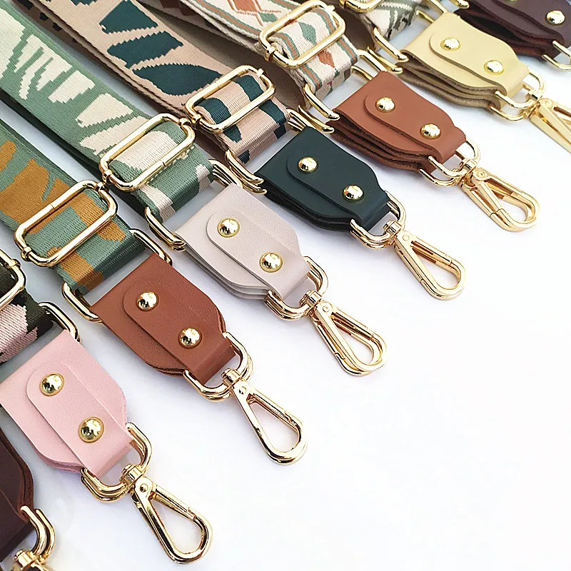 

130cm Bag Strap Replacement Strap Wide Shoulder Bag Strap Jacquard webbing strap Adjustable Belt For Bags Handbag Strap Hot