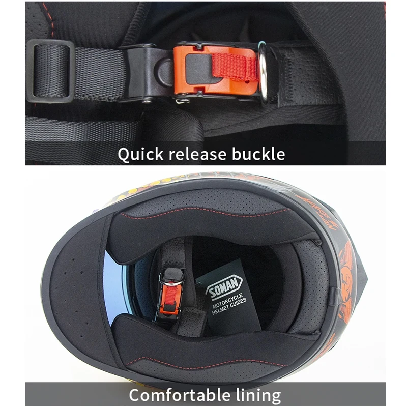 Мотоциклетный шлем с полным лицевым золотистым красным козырьком Casco Moto Racing Casque