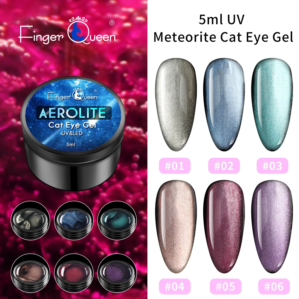 

Fingerqueen Laser Magnet Varnishes Soak Off UV LED Shimmer Glitter Paint Beauty Design Polishes Drawing DIY Art nail Gel nail