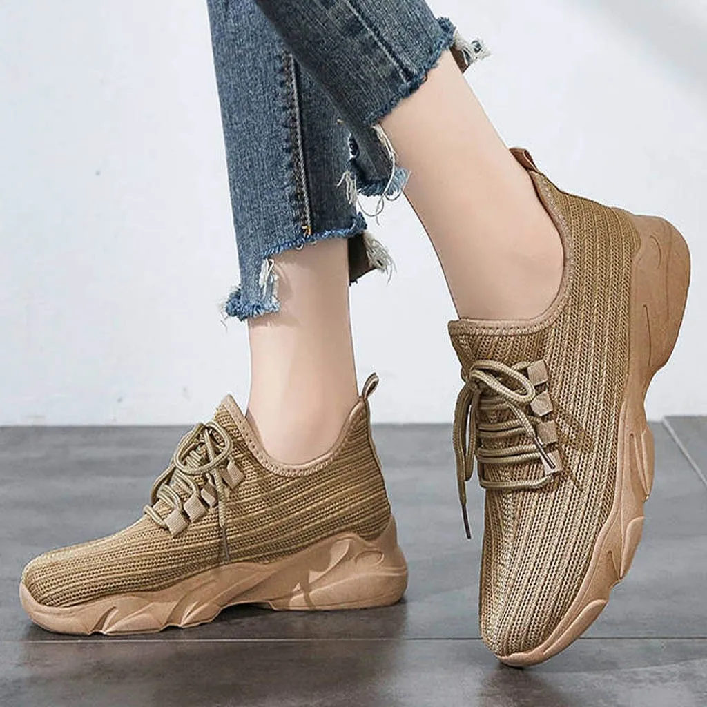 Женская обувь на шнуровке; теннисные туфли; дышащая обувь; zapatillas mujer; спортивные кроссовки для бега; повседневная обувь; Harajuku zapatos de mujer