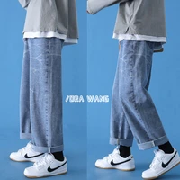 jeans 2021 spring and summer loose washable mens and womens neutral dad pants capris sport streetwear fashion new arrivals