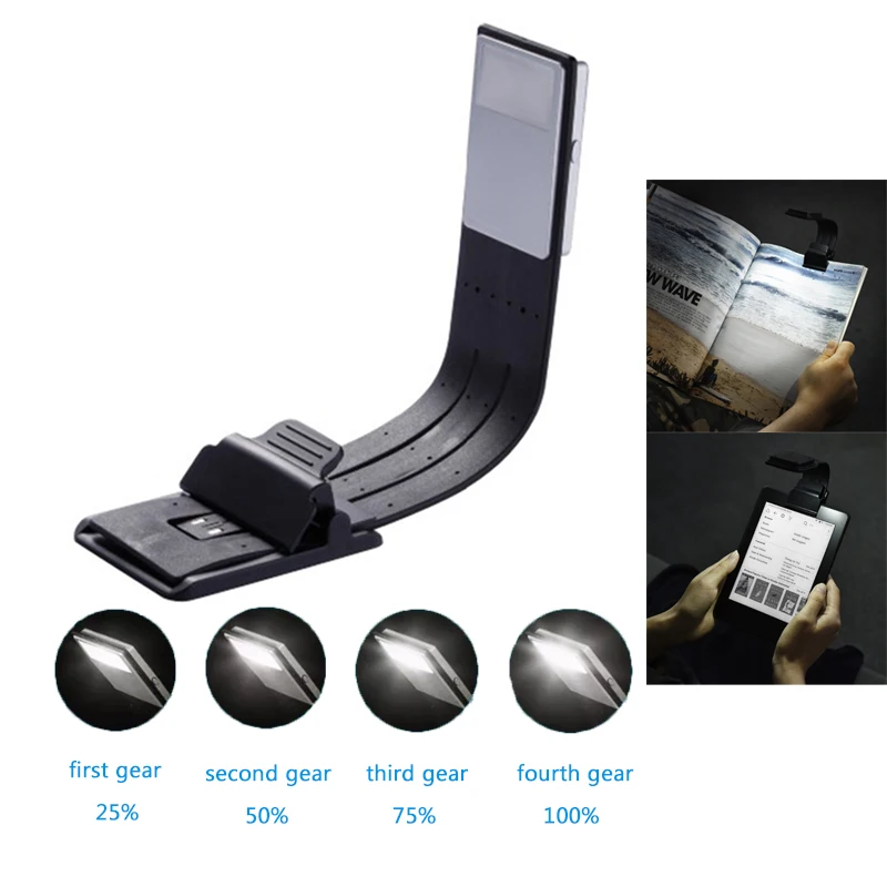 Перезаряжаемая Светодиодная лампа для чтения электронной книги Kindle бумаги со