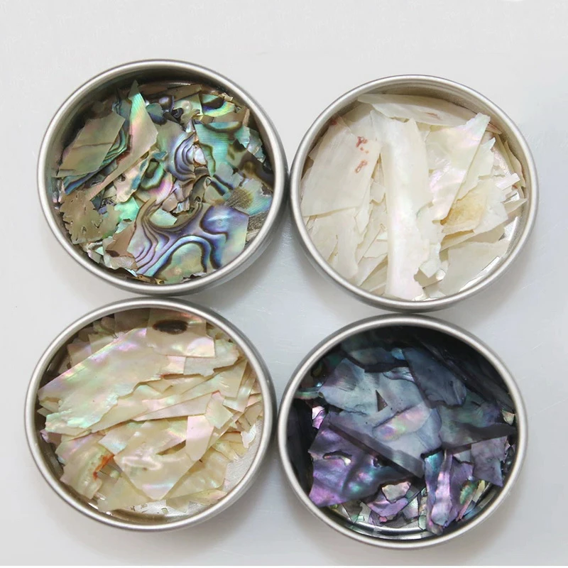 Украшения для ногтей в коробке 3D блестящие натуральные жемчужные ракушки