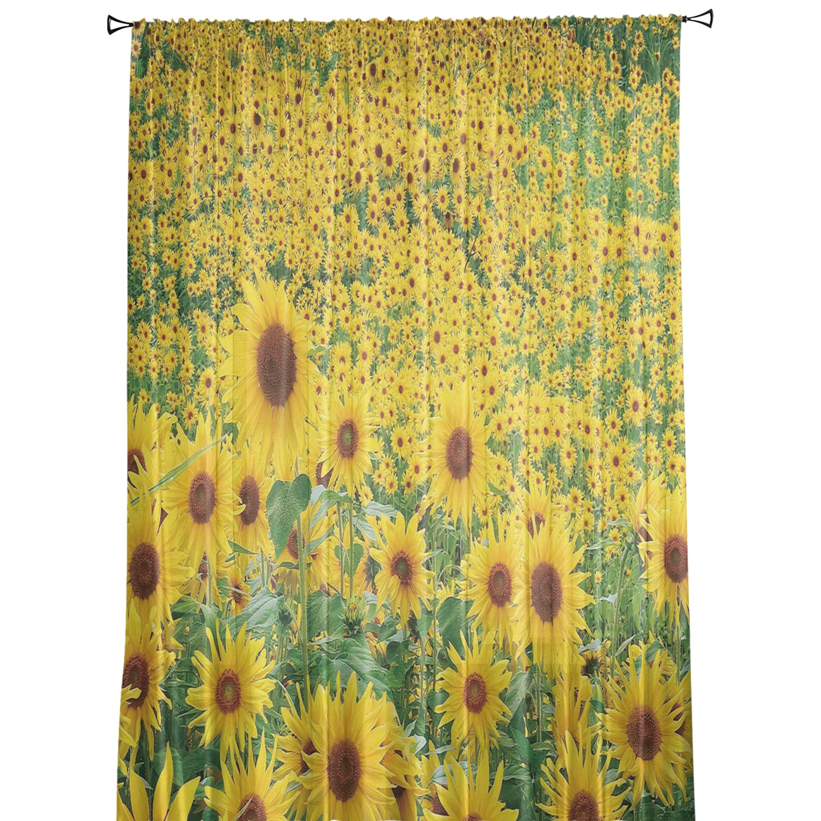 Тюлевые занавески с подсолнухами для гостиной спальни декора шифоновая