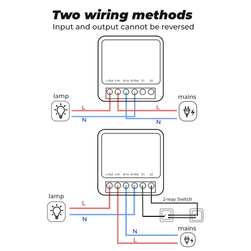 MINI Wifi Smart Switch 16A 2-way Control Timer Wireless Switches Home Automation Compatible With Tuya Alexa Google | Обустройство