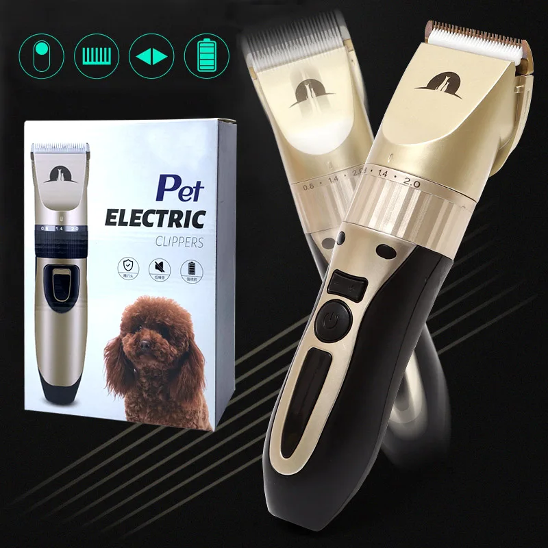 

Professional Pet Hair Clipper Rechargeable Dog Hair Trimmer Animal Grooming Cutter Cat Scissors Haircut Shave Machine Set Shaver
