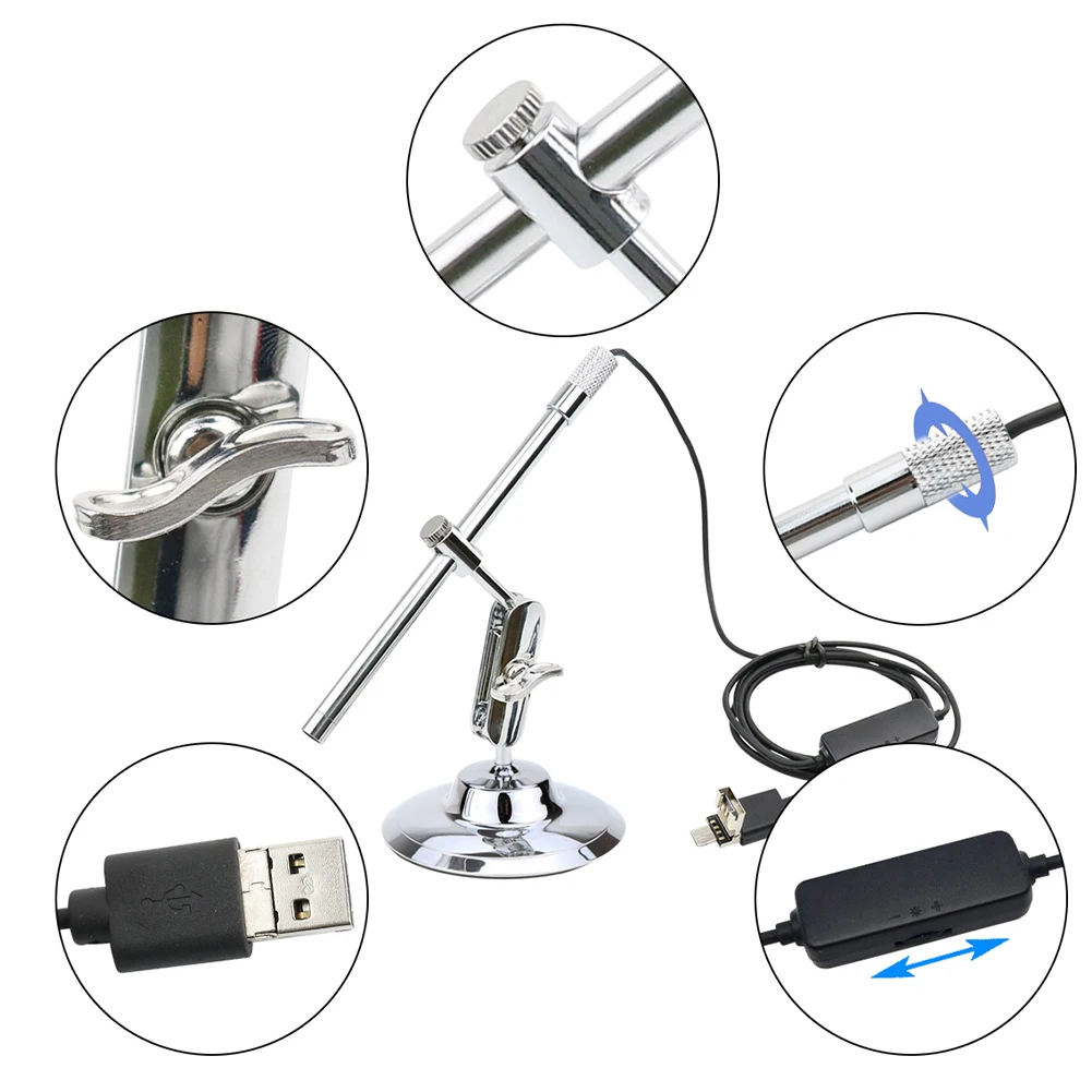 

HD Visual Ear Cleaning Borescope Computer 1080P With 8 LEDs 200X Magnification USB Endoscope 2MP Camera Health Care Waterproof