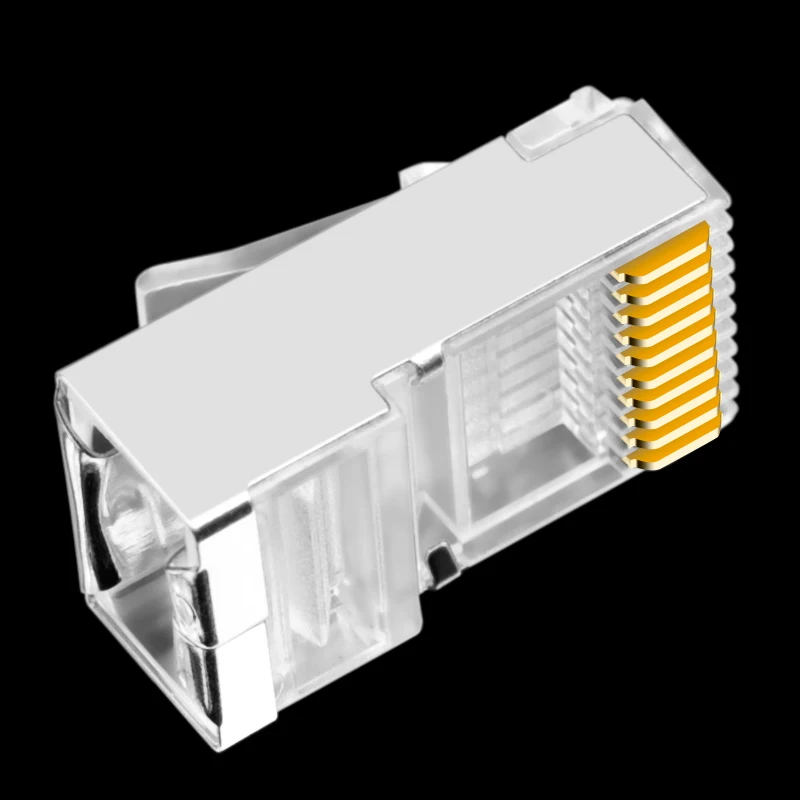 Сетевой Ethernet-Кабель RJ48 RJ45 RJ50 FTP 10P10C 10-ядерный модульный разъем Cat5e сетевая