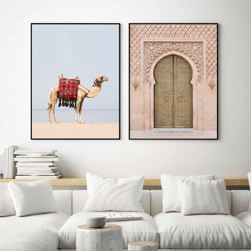 Постеры и принты в стиле бохо Camel марокканские настенные картины с старинными