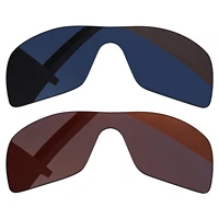 bsymbo 2 pairs pitch black sandy brown polarized replacement lenses for oakley batwolf oo9101 frame