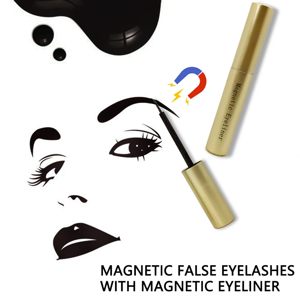 Жидкая подводка для ресниц 1 набор магнитных накладных водостойкий Набор