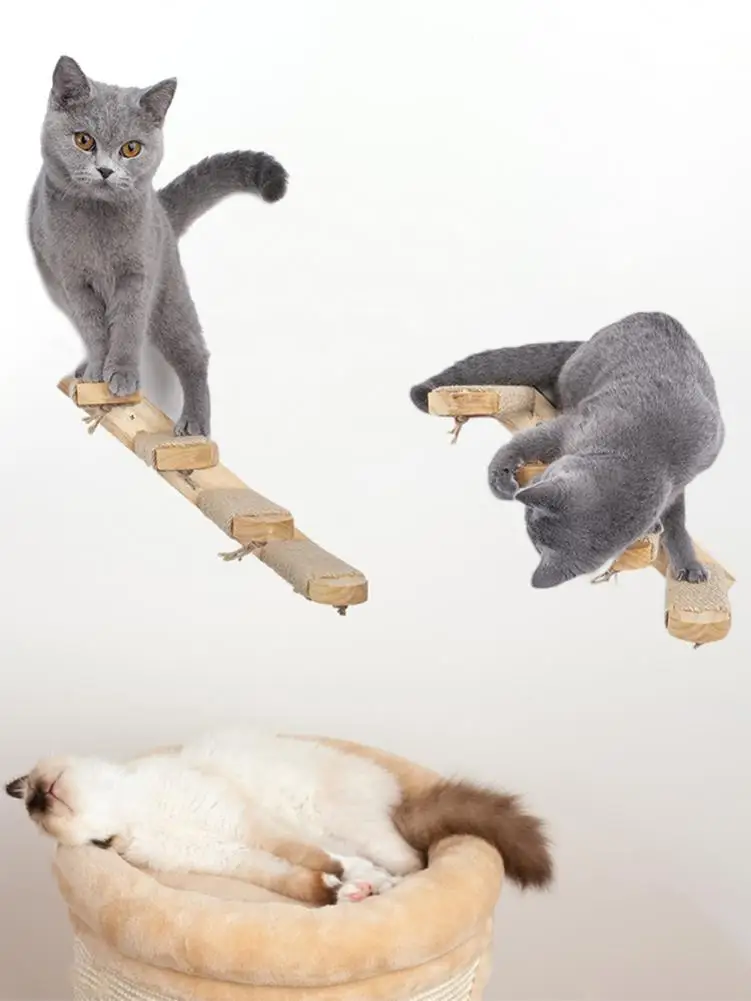 

Pet Stair Steps Wall Cat Climbing Shelf Wall Mounted Cat Stair Ladder Pet Climbing Ladder Frame Pet Furniture Play House