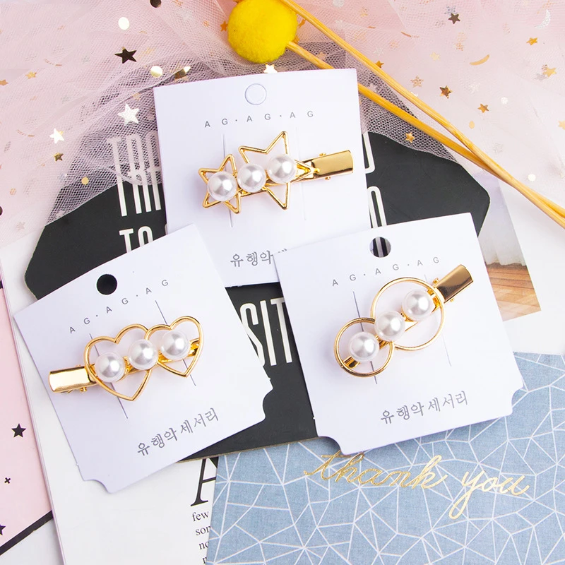 

Korea Style Fashion Pearl Hair clip for Women Romantic Female Jewelry Hairpin 2021 Accessories Hair Stick Barrettes Wholesale