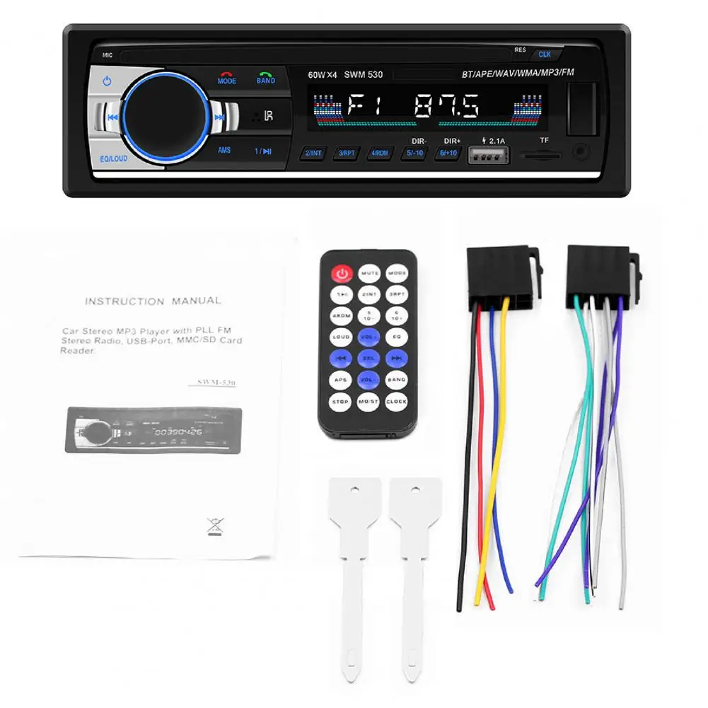 Мультимедийный MP3-плеер с двумя USB-разъемами для зарядки телефона FM-радио AUX