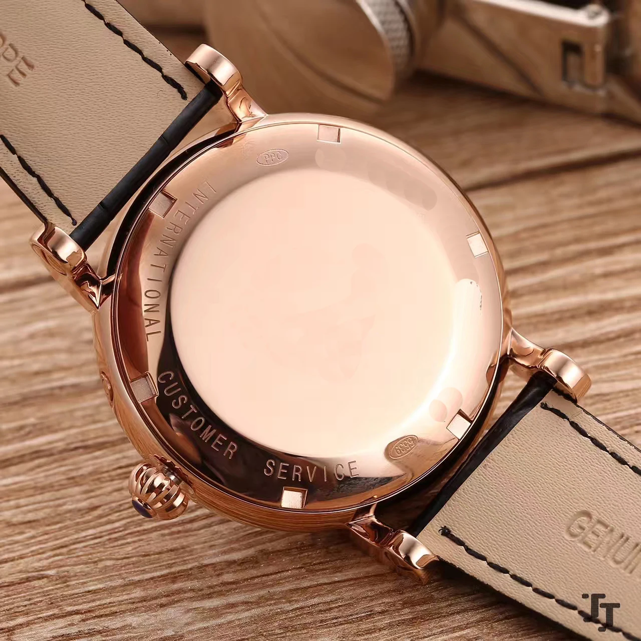 

Luxury Brand New Men Automatic Mechanical Dual Time Moonphase GMT Stainless Steel Black Leather Sapphire Rose Gold Number Watch
