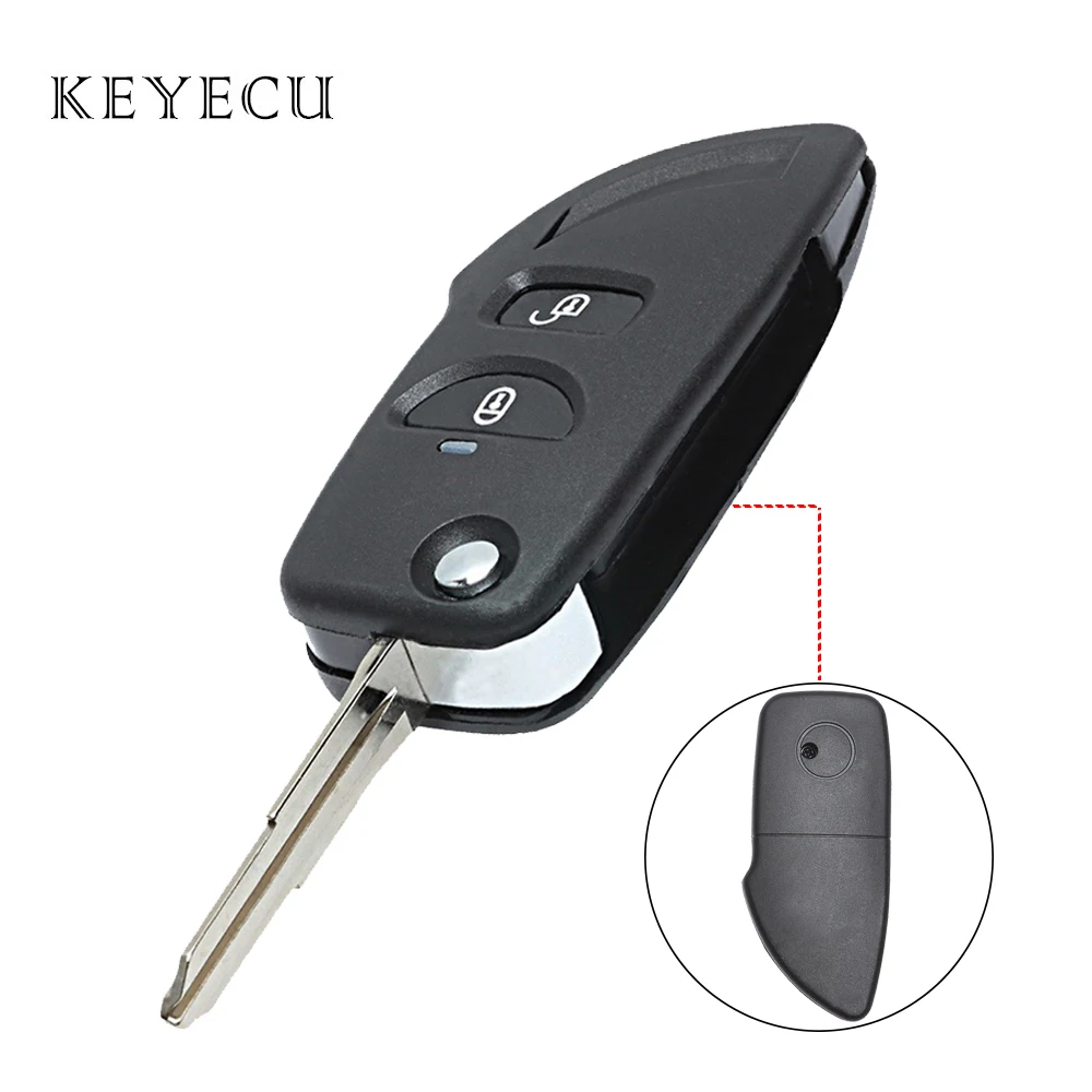 

Модифицированный чехол Keyecu для автомобильного ключа-пульта с 2 или 3 кнопками для Hyundai Santa Fe Tucson IX35 2008 2009 2010 2011 2012 2013
