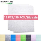 Самоклеящиеся 3D-панели BENATURE, домашний декор, кирпичная настенная наклейка, водонепроницаемые пенные стикеры, обои, сделанные наклейки для кухни