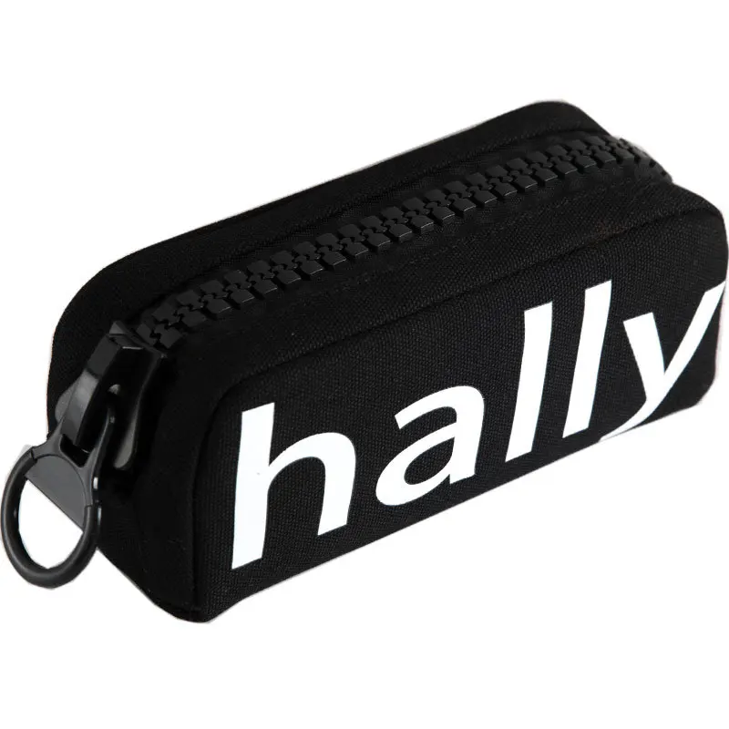 

Simple Large Capacity Pencil Case English and Big Zipper Pen Bags Canvas Material Pencil Bag School Office Supplies Stationery