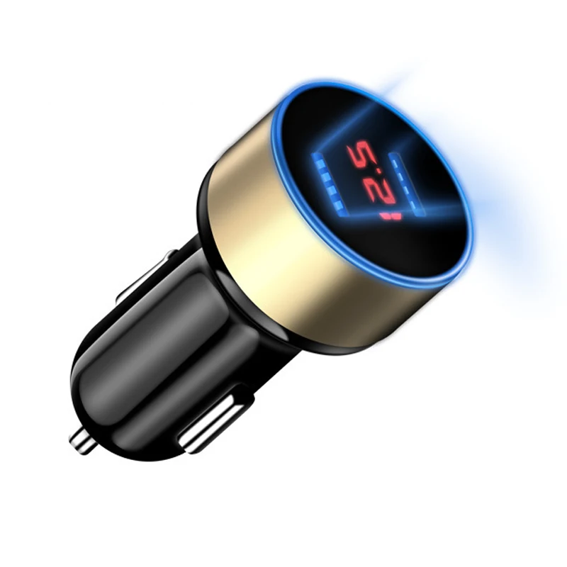Автомобильное зарядное устройство с двумя usb портами 2020 3 1 А 2 порта ЖК дисплей 12 24