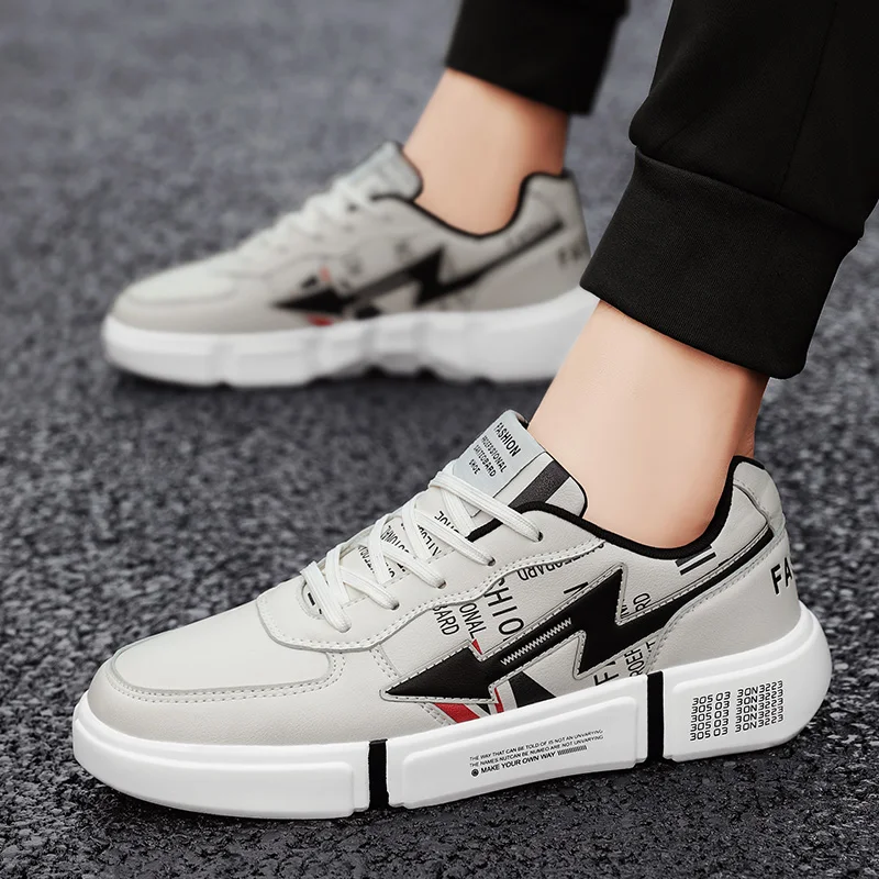 

Fashionable Board Men's Shoes Little White Shoes Fashion Comfort Sports Ventilation Simple Personality 2021 New Trend