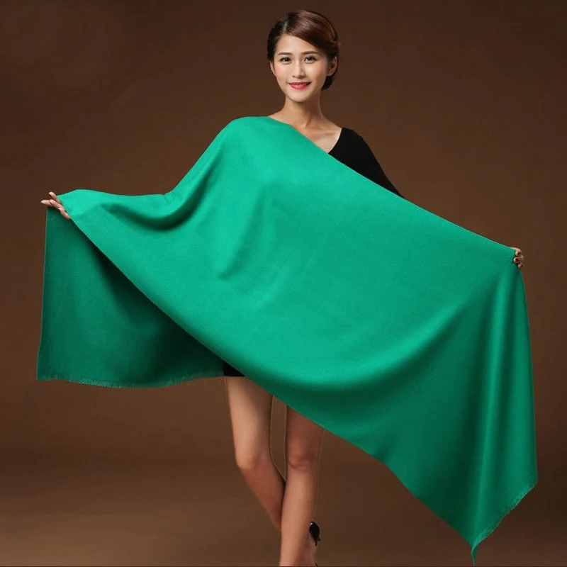 300 г Осень Зима сплошной Новый матовый длинный шарф женский верблюжий зимний