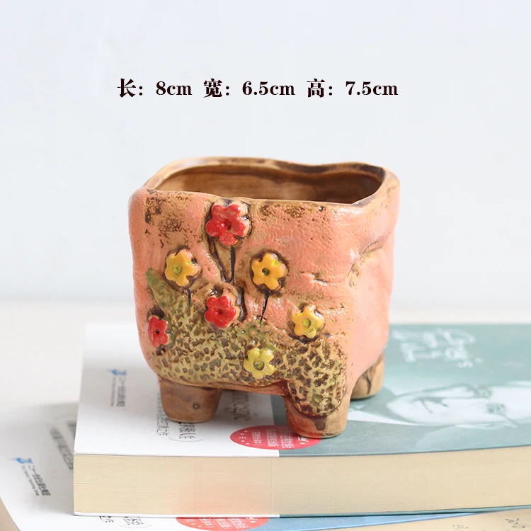 Корейский разноцветный цветочный горшок пасторальный ручная роспись