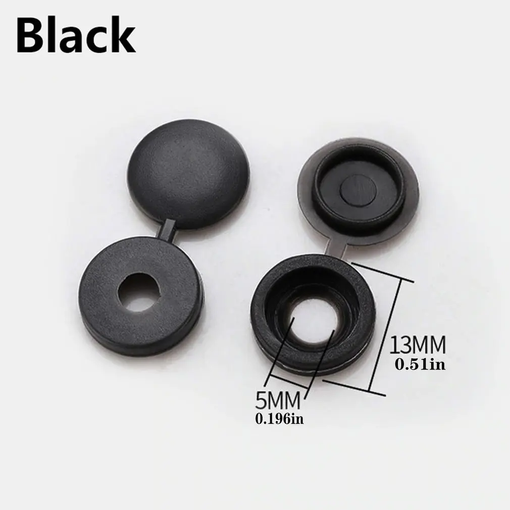 

Furniture Exterior Covers Decor Colorful Hinged Plastic Screw Caps Snap Buttons Black Decorative Plastic Screw Cap Cover