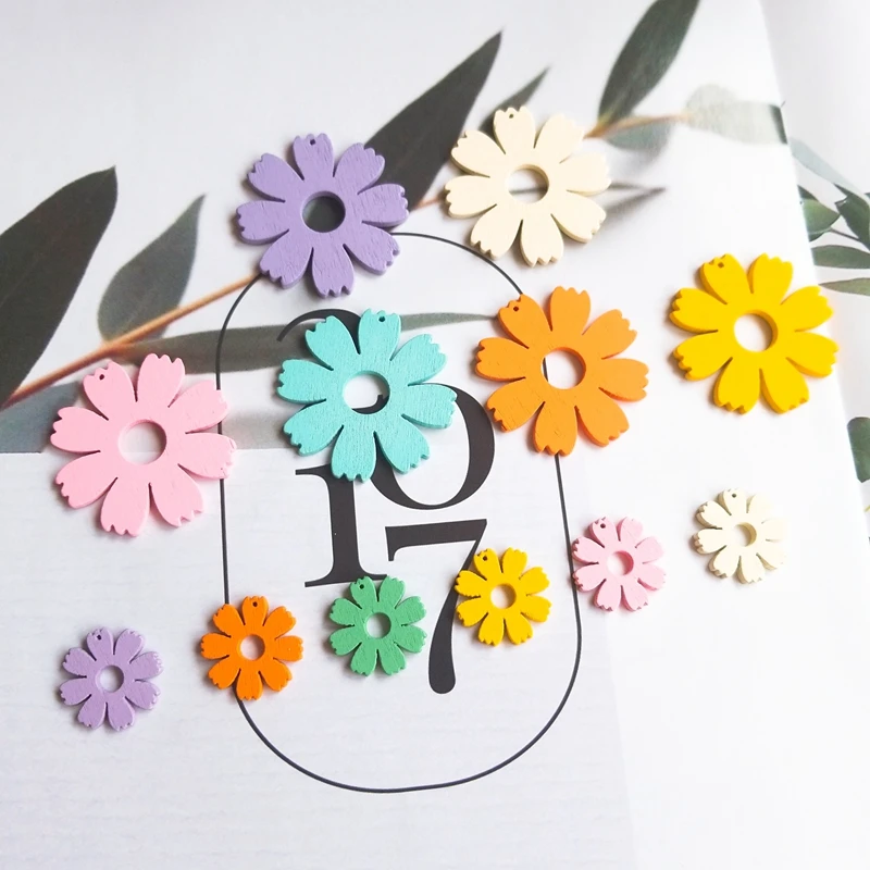 Японские и Южно корейские серьги аксессуары деревянные модные милые цвета