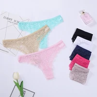 european and american fashion lace underwear ladies hollow low waist sexy thong invisible t pants wholesale