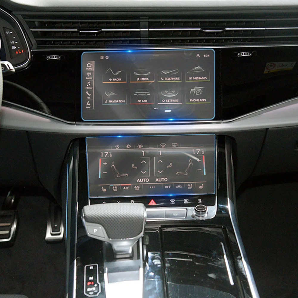 

For Audi Q8 2018-2021 Car Multimedia Video GPS Navigation LCD Screen Tempered Glass Protective Film Anti Scratch Accessory