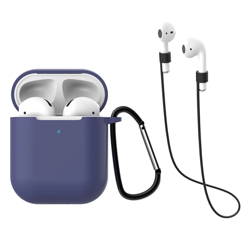 Dark White 3 in 1 3 шт. аксессуары для AirPods 2 Чехол беспроводные Bluetooth наушники Air Pods защитный чехол для AirPod аксессуары - Цвет: Dark White 3 in 1
