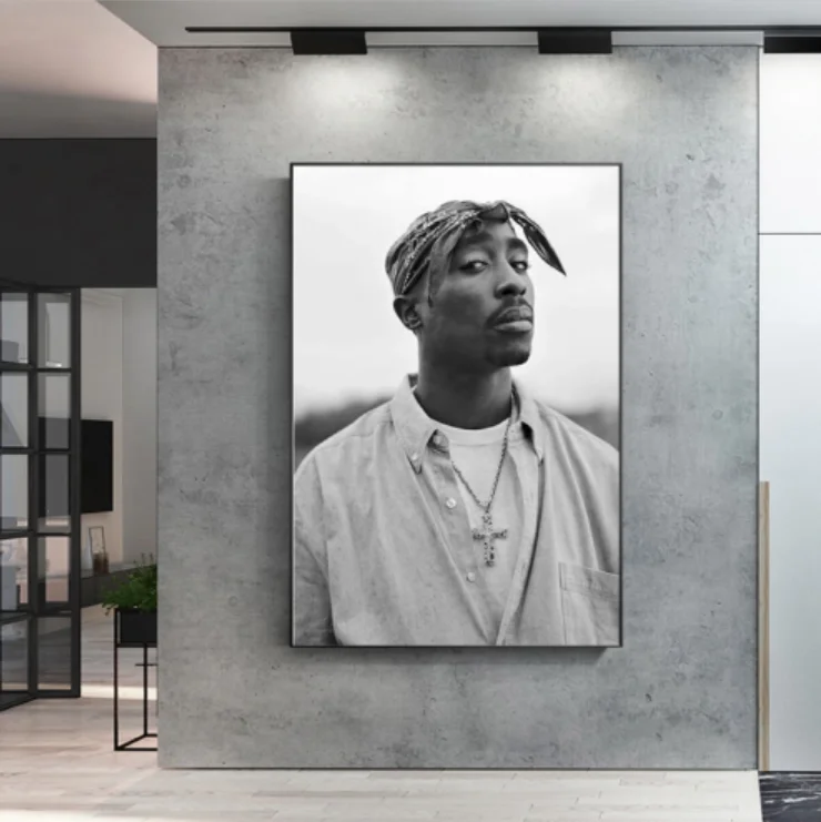 

Tupac Shakur 2PAC Canvas Painting Rapper Star Poster Hip Hop Art Painting Moder Wall Decor Posters Wall Pictures for Home Design