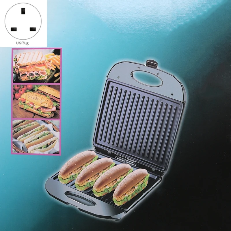 1400 Вт домашний офис сэндвич-машина тостер антипригарная плита электрический