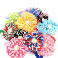 3050pcs colorful flower dog bowties pet collar neckties flower bows puppy ties bow tie flower grooming supplies dog accessories