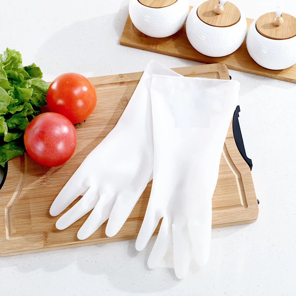 

Silicone Cleaning Gloves Thin Section Durable Kitchen Dishwashing Gloves PVC Waterproof Rubber Household Laundry Housework Tools