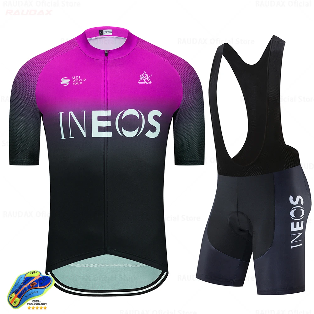 Комплект велосипедной одежды Ineos Pro Джерси с коротким рукавом для команды одежда