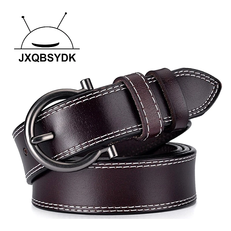 

JXQBSYDK Luxury Brand Belts for Women Fashion Simple Belts Solid Color High Quality Leather Belts Pin Buckle Strap Belts 2019