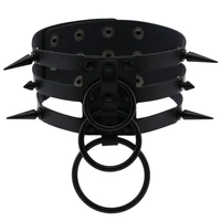 gothic handmade pu leather spiked choker punk goth collar accessories gothic chocker necklace club party jewelry stainless steel