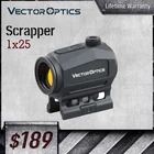 Векторная оптика Scrapper 1x25 Red Dot Sight с прямой лампой IP67 водонепроницаемый датчик движения функция для тактической охоты AR15 M4