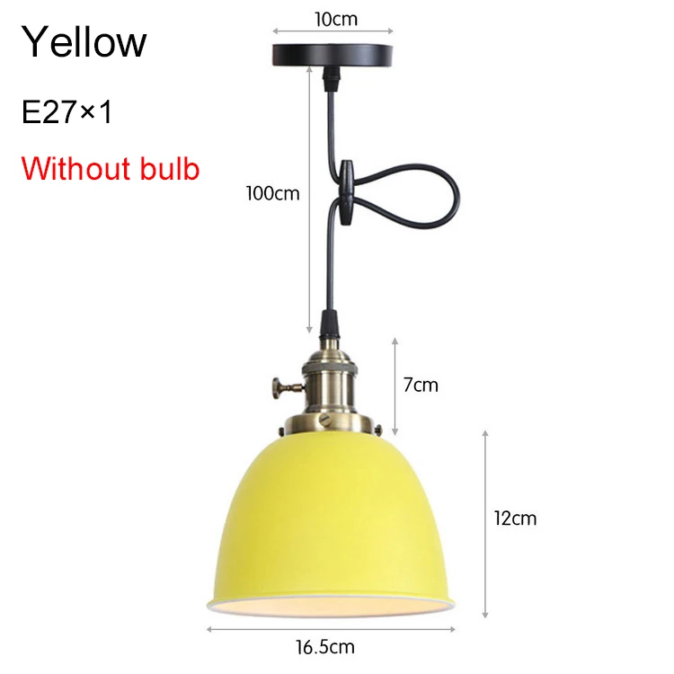 

Modern Nordic Led Pendant Lights Vintage Pendant Lamps Retro Industrial Hanging Lamp for Living Room Kitchen Island Cafe Bar E27