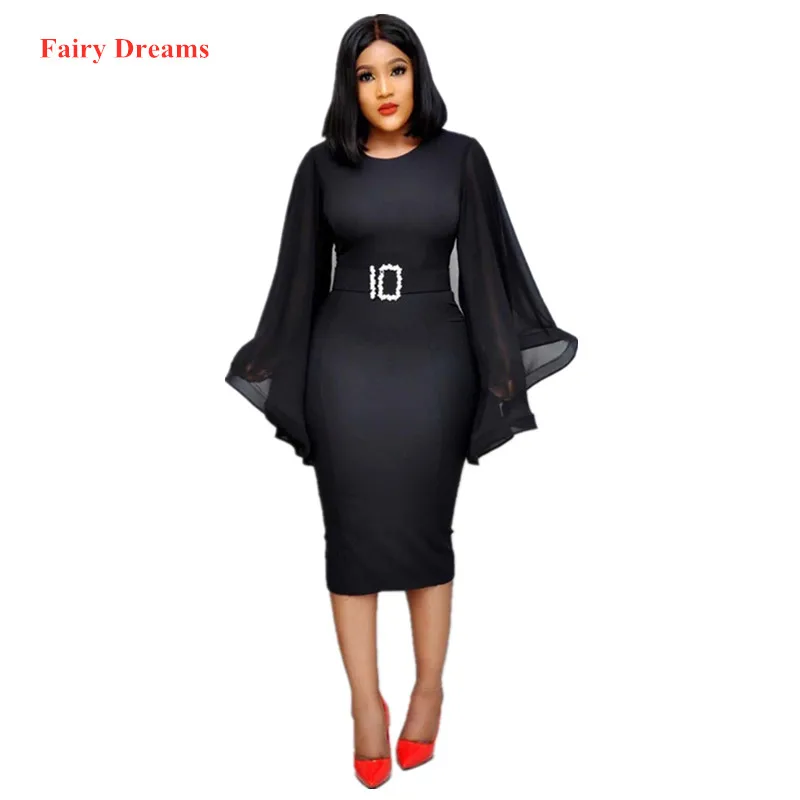 Женское платье в африканском стиле черного и белого цвета однотонная одежда