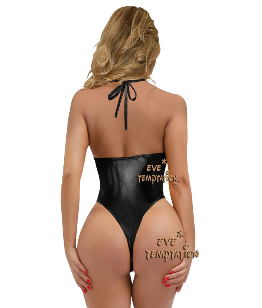 Сексуальное нижнее белье из ПВХ женское Стриптизер одежда для сна открытый