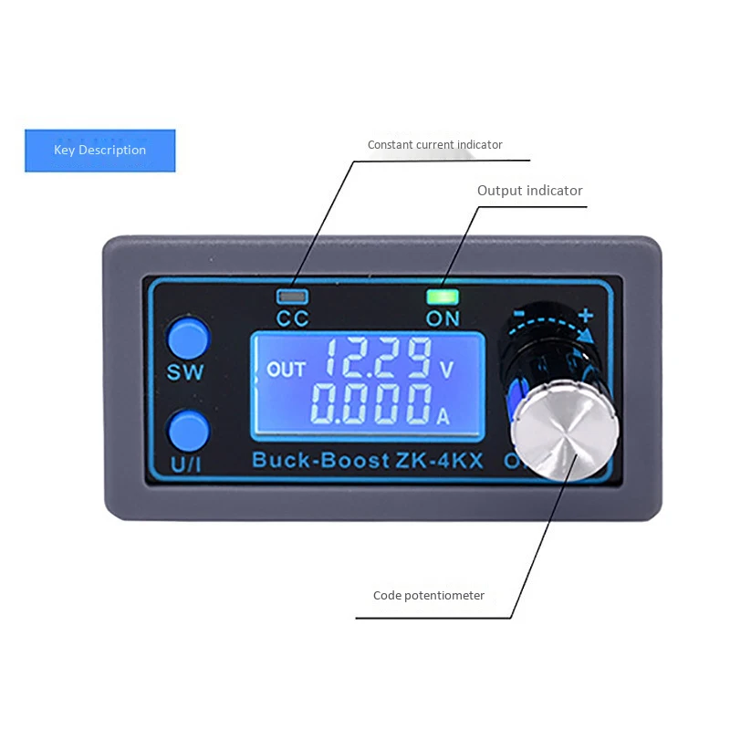 ZK-4KX CNC DC Buck Boost конвертер CC CV 0 5-30 в 4A модуль питания Регулируемый источник для