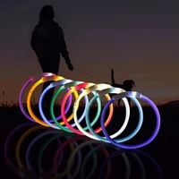 pet collar usb rechargeable small dog collar personality flashing luminous dog collar suitable for large medium and small dogs
