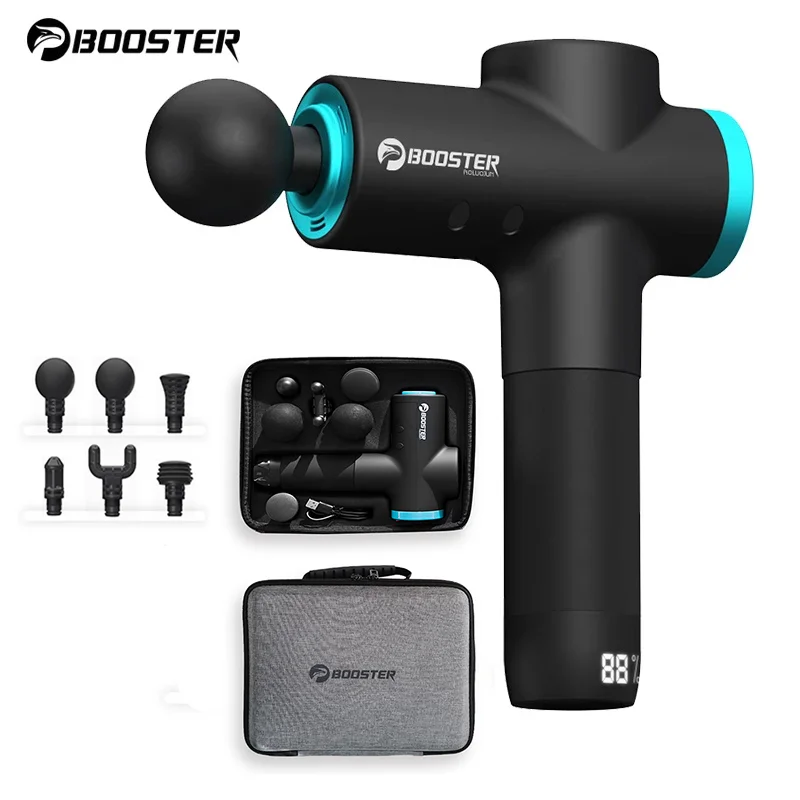 

Профессиональный Массажер для глубоких мышц BOOSTER M2-12V, с ЖК-дисплеем, для снятия боли, расслабления тела, лица, массажный пистолет для фитнеса