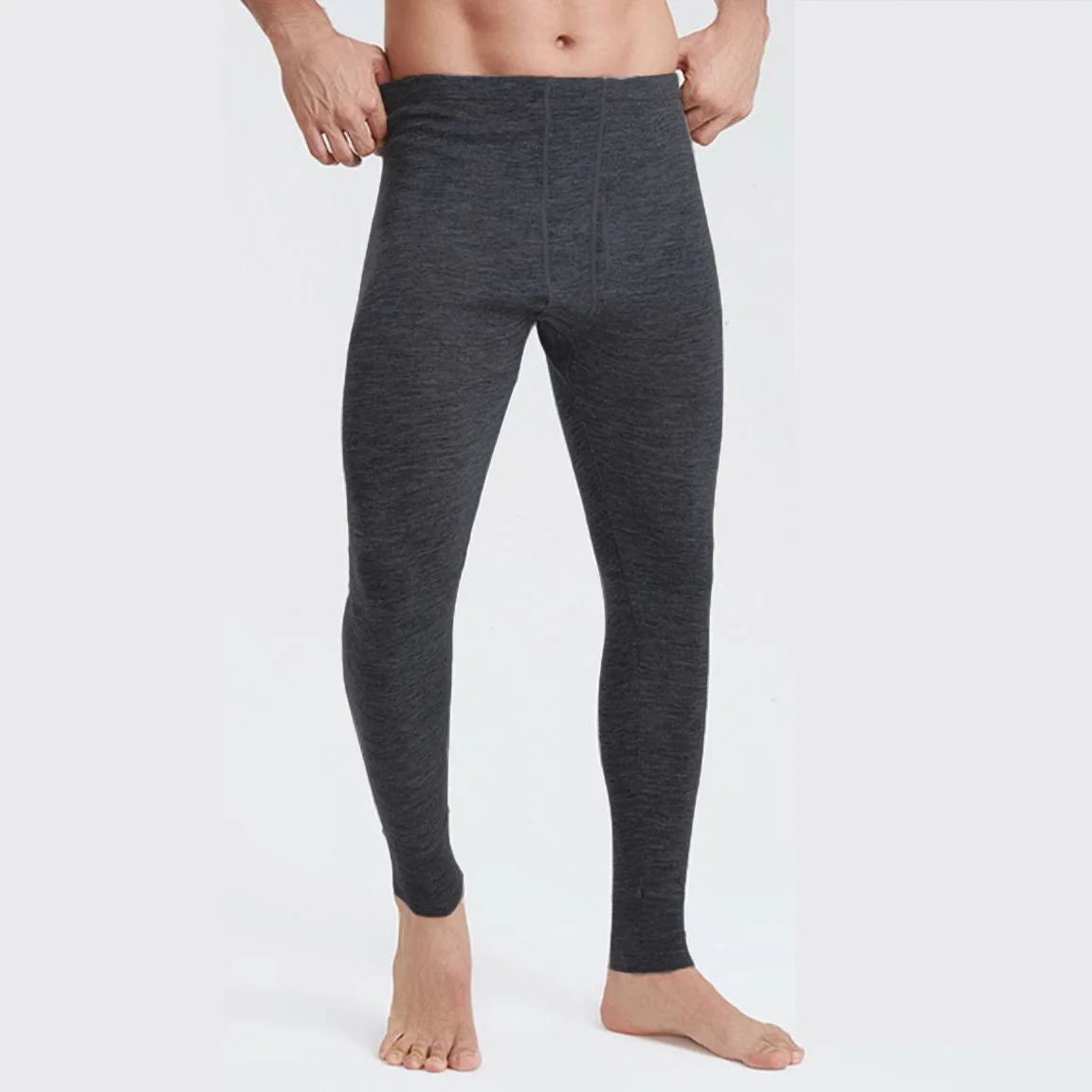 100% Merino Wool Long Johns thermal Underwear Pants Men's Baselayer Man Merino Wool Bottom Thermal Warm